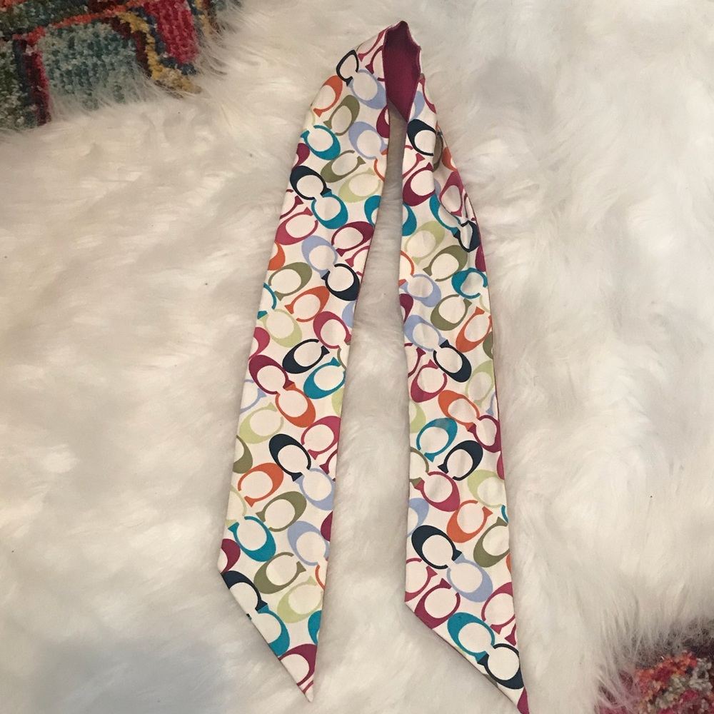 Coach bandana/scarf/purse decor
